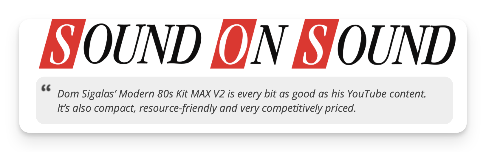 Sound on Sound on Modern 80s Kit Max™